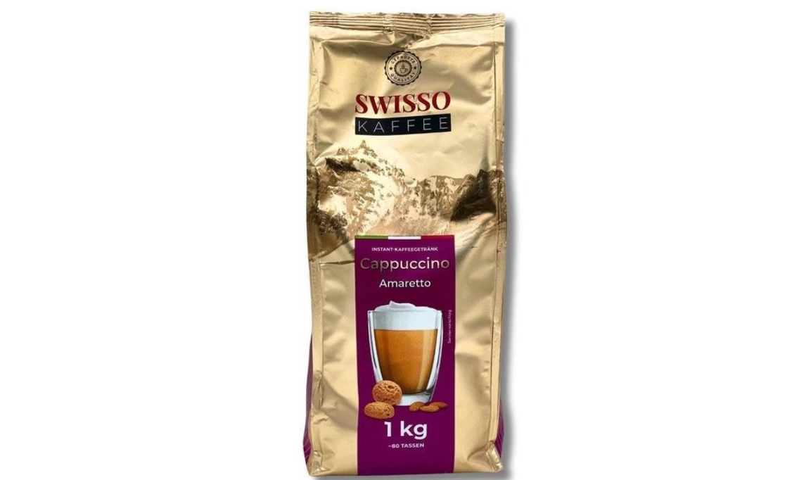Капучино з ароматом амаретто SWISSO KAFFEE CAPPUCCINO Amaretto 1000г